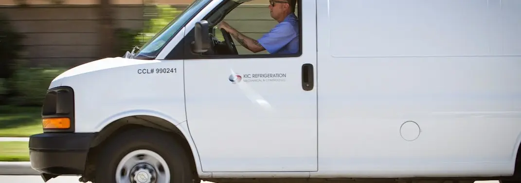KIC Refrigeration service vehicle serving Tehachapi area
