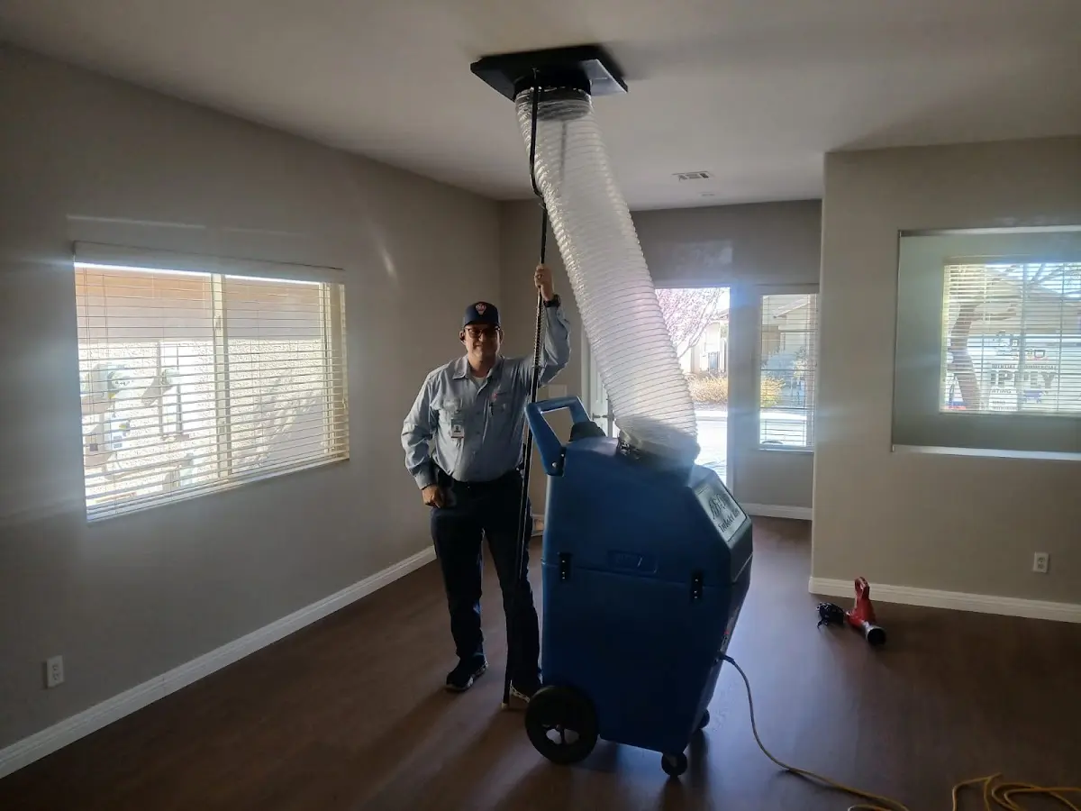 Professional Dryer Vent Cleaning work inside a Tehachapi home